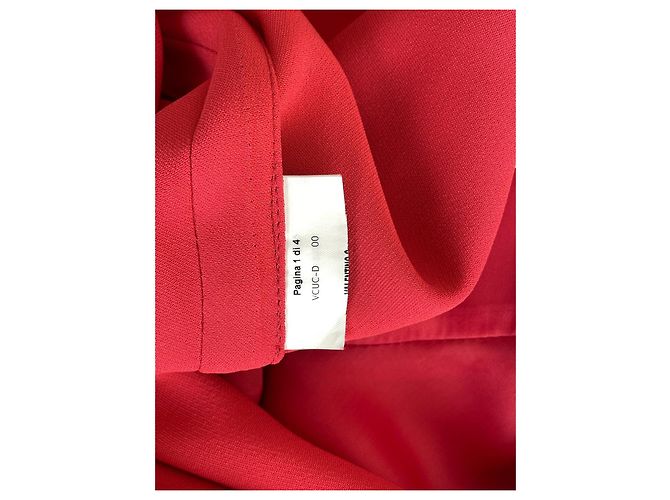 Vestido midi de seda coral rosa Valentino Roja - vista 8