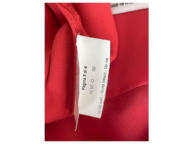 Vestido midi de seda coral rosa Valentino Roja - vista 9