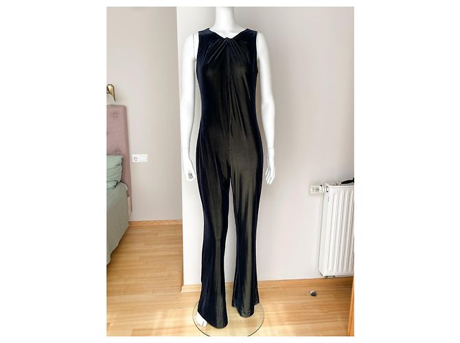 Mono Versace negro de terciopelo brillante - vista 2