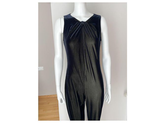 Mono Versace negro de terciopelo brillante - vista 3