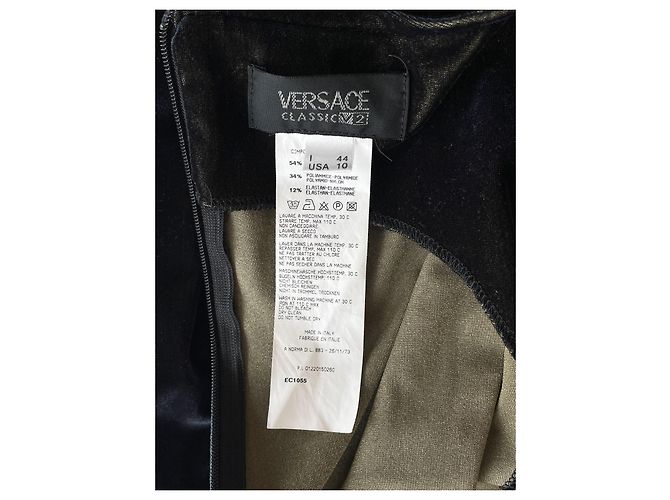 Mono Versace negro de terciopelo brillante - vista 7
