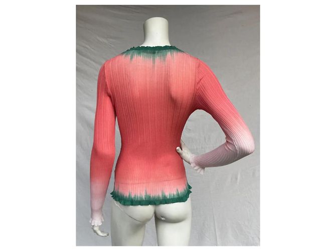 Roberto Cavalli Cardigan Rosa Grün Viscose Pink - Ansicht 3