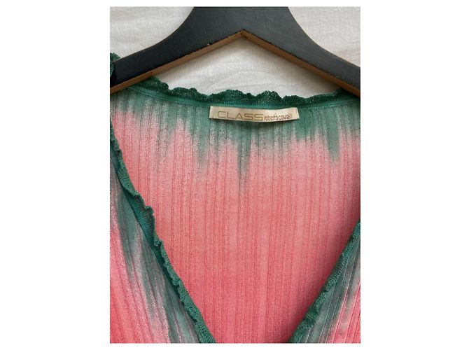 Roberto Cavalli Cardigan Rosa Grün Viscose Pink - Ansicht 4