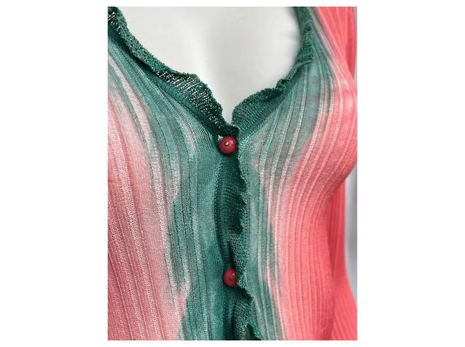 Roberto Cavalli Cardigan Rosa Grün Viscose Pink - Ansicht 5