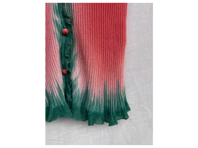 Roberto Cavalli Cardigan Rosa Grün Viscose Pink - Ansicht 6