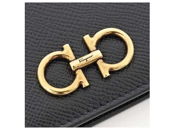 Billetera bifold Double Gancini Salvatore Ferragamo Negro - vista 6