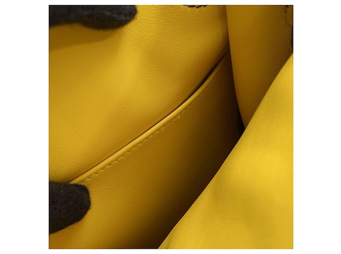Hermès Borsa a tracolla Hermes Kelly Akkad PM Rosso Giallo - vista 8
