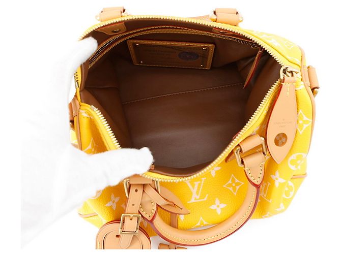 Borsa Louis Vuitton Monogram Speedy P9 Bandoulière 25 Giallo Monogramma - vista 6