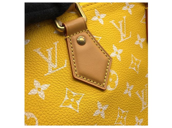 Borsa Louis Vuitton Monogram Speedy P9 Bandoulière 25 Giallo Monogramma - vista 7