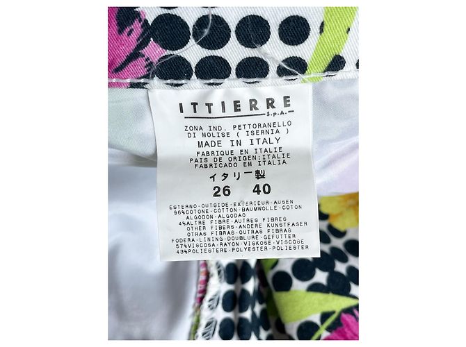 Pantalones 7/8 Versace Jeans Couture Blancos Flores Tropicales Algodón Multicolor - vista 7
