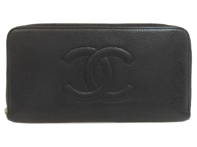 Cartera larga Chanel Coco Mark en piel de ternera granulada Negro - vista 11