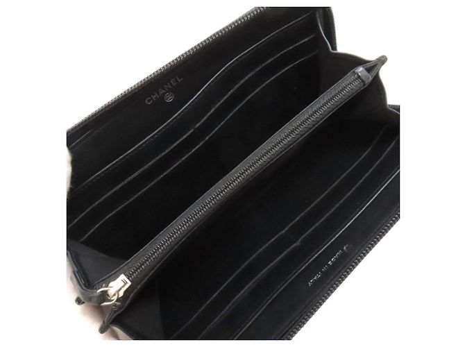 Cartera larga Chanel Coco Mark en piel de ternera granulada Negro - vista 4