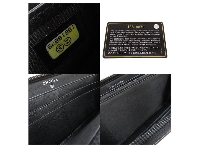 Cartera larga Chanel Coco Mark en piel de ternera granulada Negro - vista 7