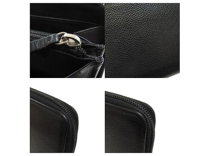 Cartera larga Chanel Coco Mark en piel de ternera granulada Negro - vista 9