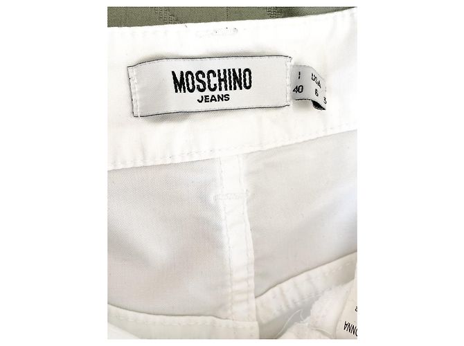 Minifalda Moschino Jeans blanca de algodón con ganchillo Blanco - vista 8