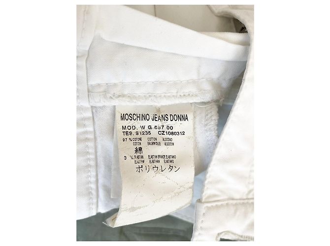 Minifalda Moschino Jeans blanca de algodón con ganchillo Blanco - vista 9