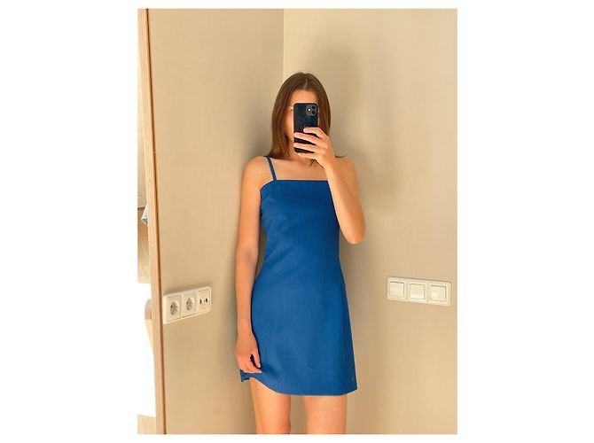 Blaues Versace Jeans Couture Trägerkleid - vista 2