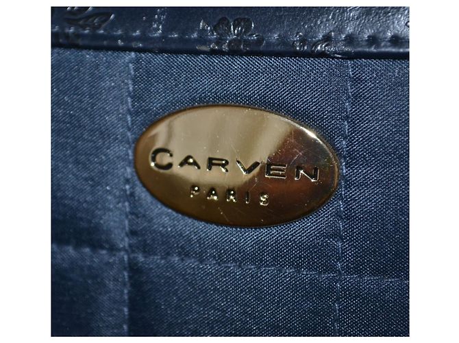 Borsa a mano Carven in tela blu - vista 5