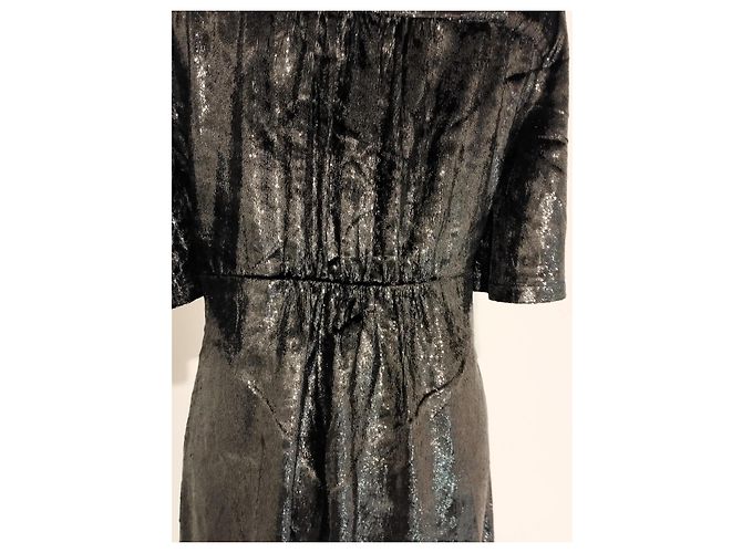 Ba&sh Samt Abendkleid Wet Emerisée TM Schwarz - Ansicht 8