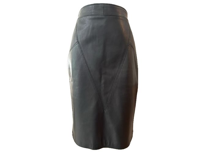 Autre Marque Falda de cuero de la marca Michel Robs Negro - vista 3