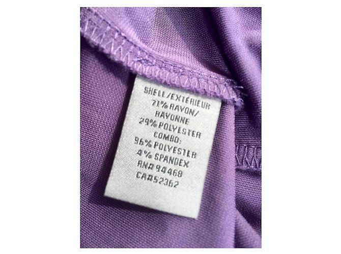 Abito da sera viola Vera Wang con strascico nuovo con etichette Porpora - vista 5
