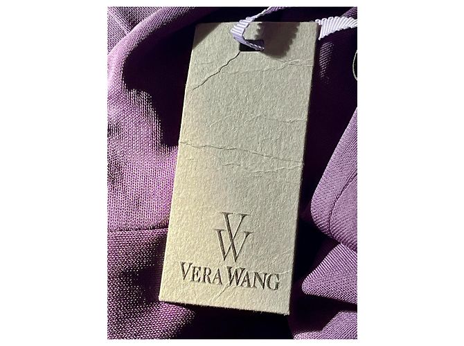 Abito da sera viola Vera Wang con strascico nuovo con etichette Porpora - vista 6