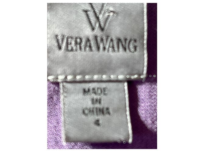 Abito da sera viola Vera Wang con strascico nuovo con etichette Porpora - vista 7