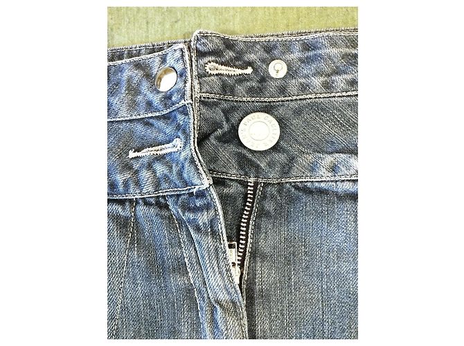 Falda de Denim de Doble Cintura Jean Paul Gaultier T S/M Azul - vista 10