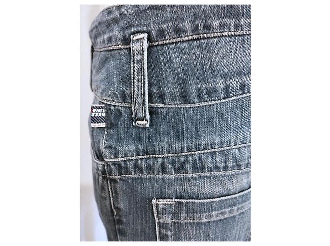 Falda de Denim de Doble Cintura Jean Paul Gaultier T S/M Azul - vista 19