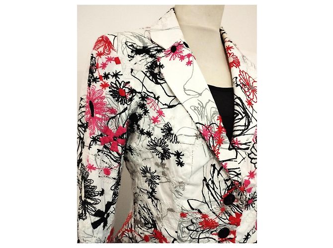Autre Marque Chaqueta de Algodón Bordada Nathalie Garçon Espalda Vasca TXS/S Multicolor - vista 11
