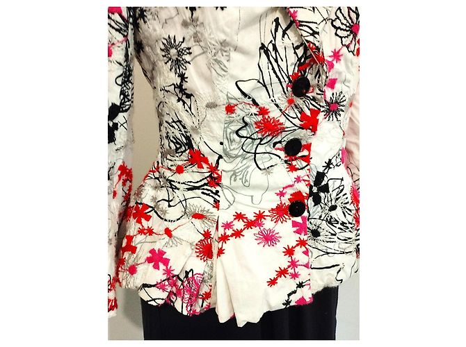 Autre Marque Chaqueta de Algodón Bordada Nathalie Garçon Espalda Vasca TXS/S Multicolor - vista 12