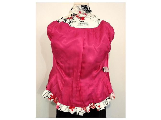 Autre Marque Chaqueta de Algodón Bordada Nathalie Garçon Espalda Vasca TXS/S Multicolor - vista 13