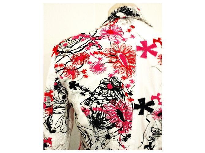 Autre Marque Chaqueta de Algodón Bordada Nathalie Garçon Espalda Vasca TXS/S Multicolor - vista 14
