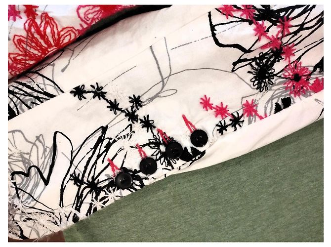 Autre Marque Chaqueta de Algodón Bordada Nathalie Garçon Espalda Vasca TXS/S Multicolor - vista 18