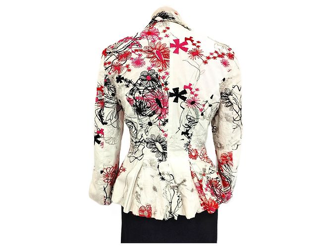 Autre Marque Chaqueta de Algodón Bordada Nathalie Garçon Espalda Vasca TXS/S Multicolor - vista 2