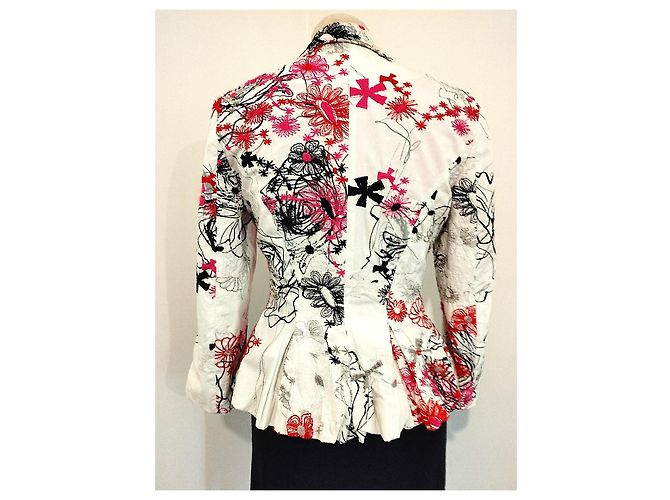 Autre Marque Chaqueta de Algodón Bordada Nathalie Garçon Espalda Vasca TXS/S Multicolor - vista 3