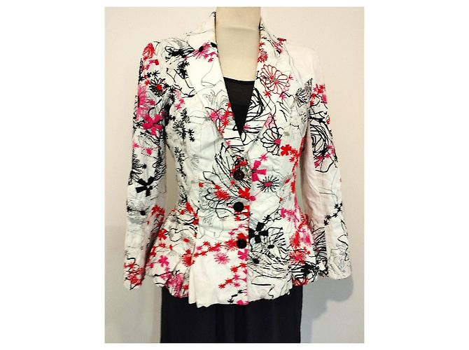 Autre Marque Chaqueta de Algodón Bordada Nathalie Garçon Espalda Vasca TXS/S Multicolor - vista 4