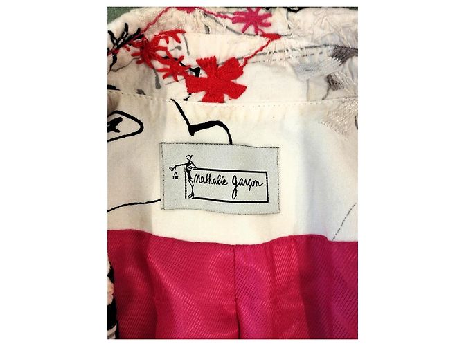 Autre Marque Chaqueta de Algodón Bordada Nathalie Garçon Espalda Vasca TXS/S Multicolor - vista 6