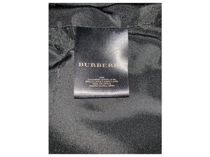 Giacca Biker Burberry in pelle di agnello nera oversize Nero - vista 5