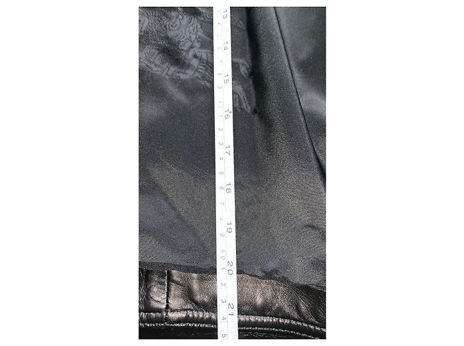 Giacca Biker Burberry in pelle di agnello nera oversize Nero - vista 7