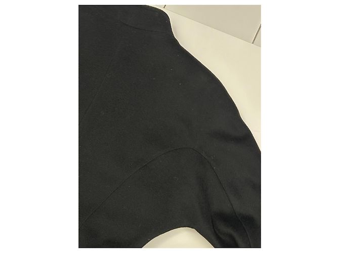 Cappotto lungo nero Thierry Mugler in lana e cashmere - vista 12