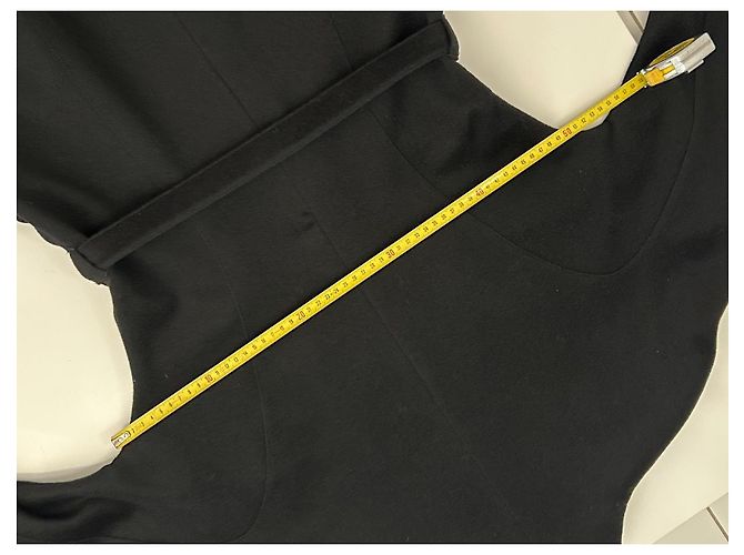 Cappotto lungo nero Thierry Mugler in lana e cashmere - vista 13