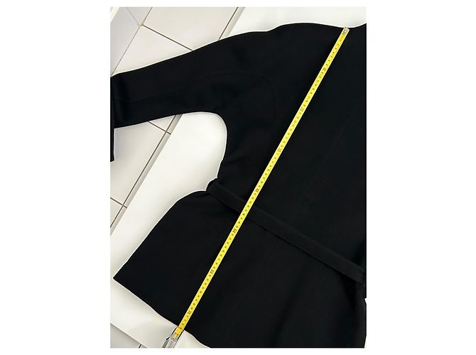 Cappotto lungo nero Thierry Mugler in lana e cashmere - vista 15