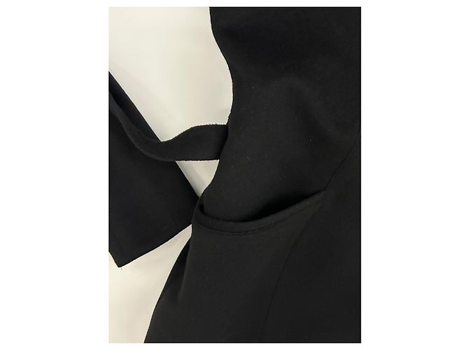Cappotto lungo nero Thierry Mugler in lana e cashmere - vista 9