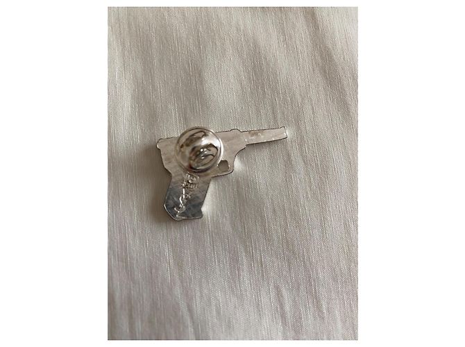 Spilla Revolver Yves Saint Laurent Argentata Metallo Argento - vista 4
