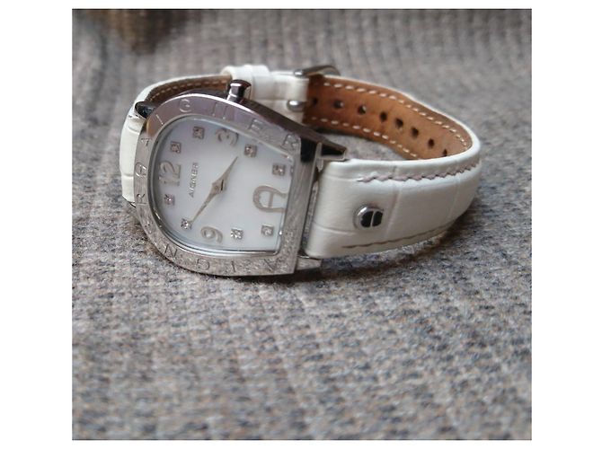 Aigner Amalfi Quarz Uhr Ref A32200 Swiss Made Silber Weiß - Ansicht 10
