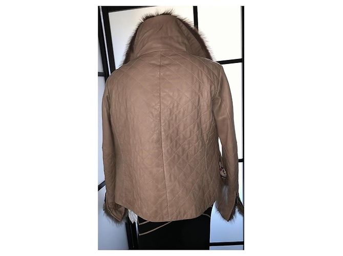 Burberry Brit Lederjacke Beige - Ansicht 5