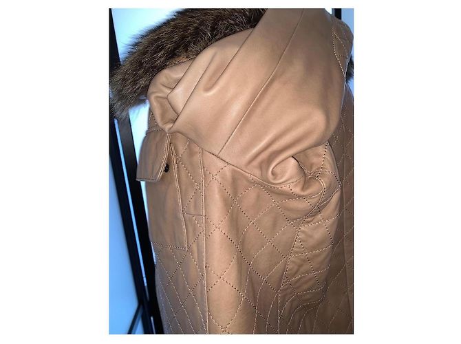 Burberry Brit Lederjacke Beige - Ansicht 8