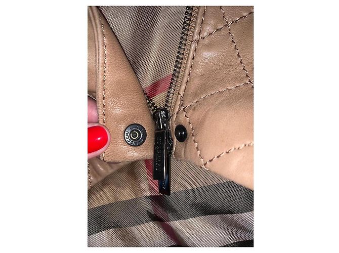 Burberry Brit Lederjacke Beige - Ansicht 9