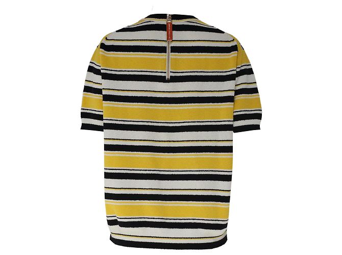 Gestreifter Rundhals-Pullover von Marc Jacobs aus mehrfarbigem Baumwollmaterial Mehrfarben - Ansicht 4